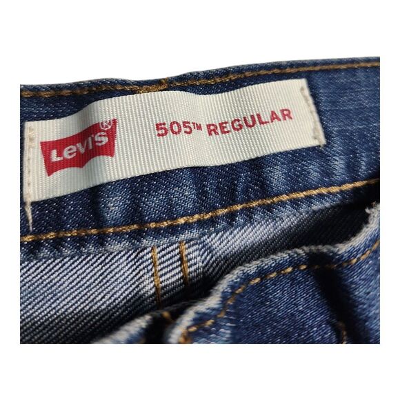 Levi's 505 Regular Fit Size 14 Regular W27 L27 Bootcut Medium Wash Streetware - Picture 7 of 11